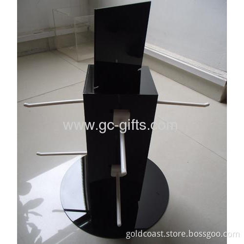 Black Rotatable Battery Display Stands 